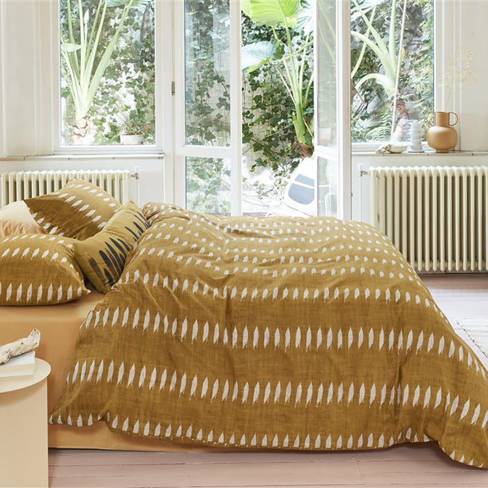 vtwonen Ikat Dekbedovertrek 200 x 200/220 cm - Oker