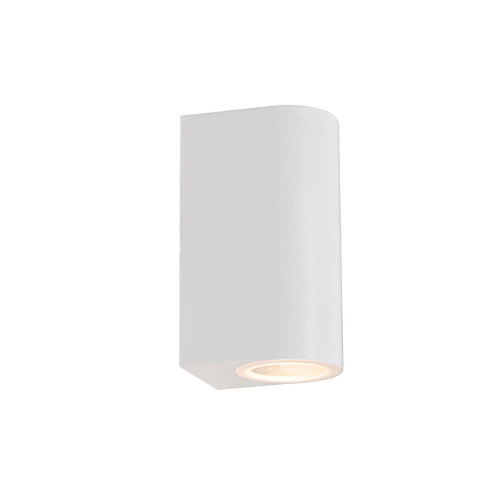 QAZQA Moderne buiten wandlamp wit kunststof ovaal 2-lichts - Baleno