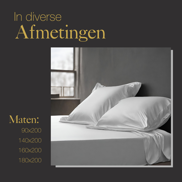 Ten Cate Premium Katoensatijnen Hoeslaken 160x200 - White Whisper