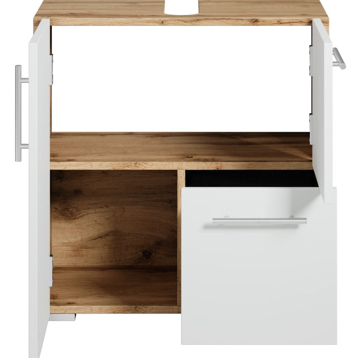 Badplaats Wastafelkast Mars 60 x 30 x 60 cm - Eiken met Wit