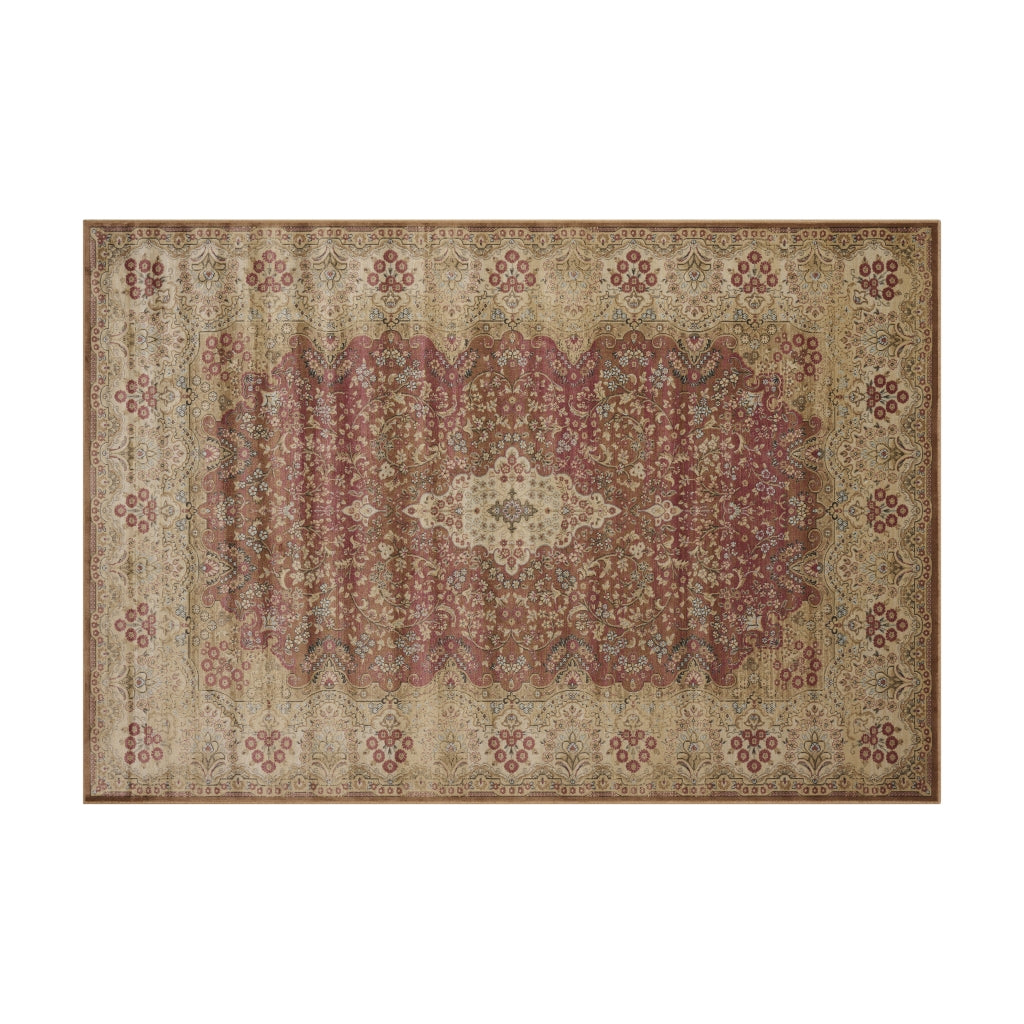 Vloerkleed Vince - Rood - Viscose - 160x0x230cm (BxHxD)