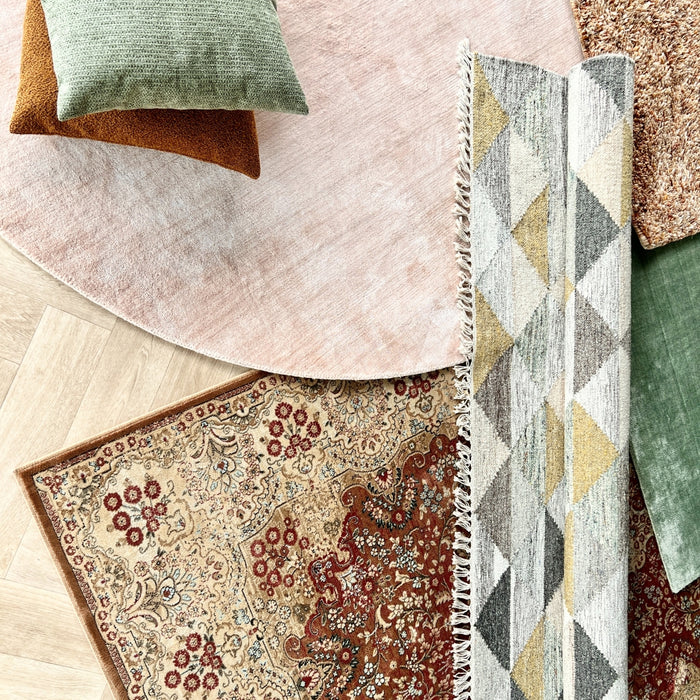 Vloerkleed Vince - Rood - Viscose - 160x0x230cm (BxHxD)