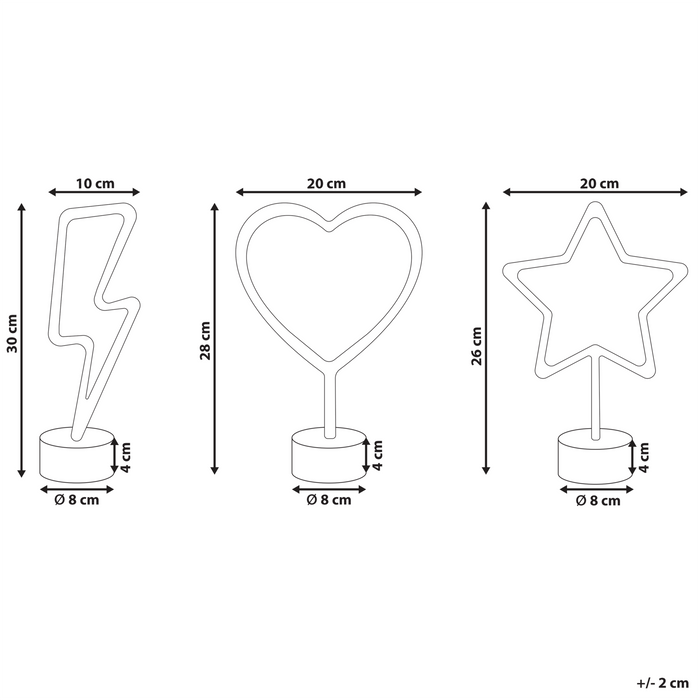 Beliani-FLORETTA-LED decor set van 3-Multicolor-Synthetisch materiaal