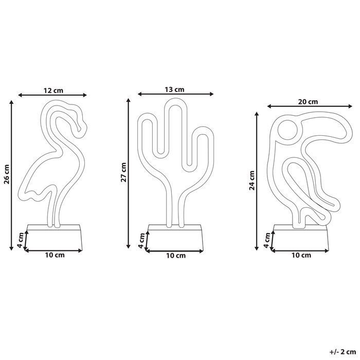 Beliani-MABEL-LED decor set van 3-Multicolor-Synthetisch materiaal