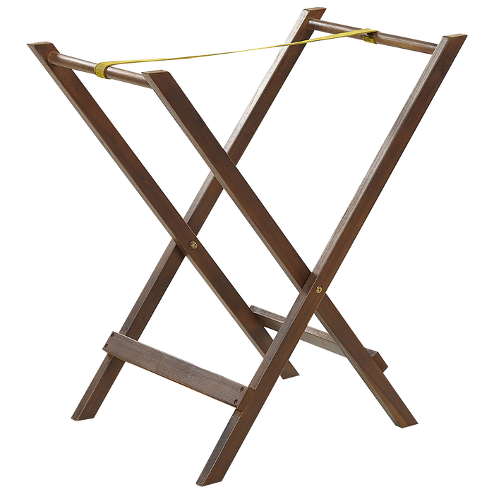 Beliani-AMANTEA-Tuintafel-Donkere houtkleur-45 x 68 cm-Acaciahout