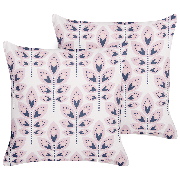 Beliani-TORRETTA-Sierkussen set van 2-Crème-45 x 45 cm-Polyester