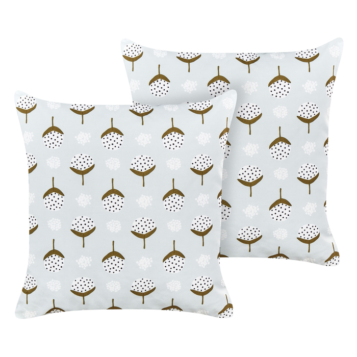 Beliani-CUNEO-Tuinkussen set van 2 -Lichtgroen-45 x 45 cm-Polyester