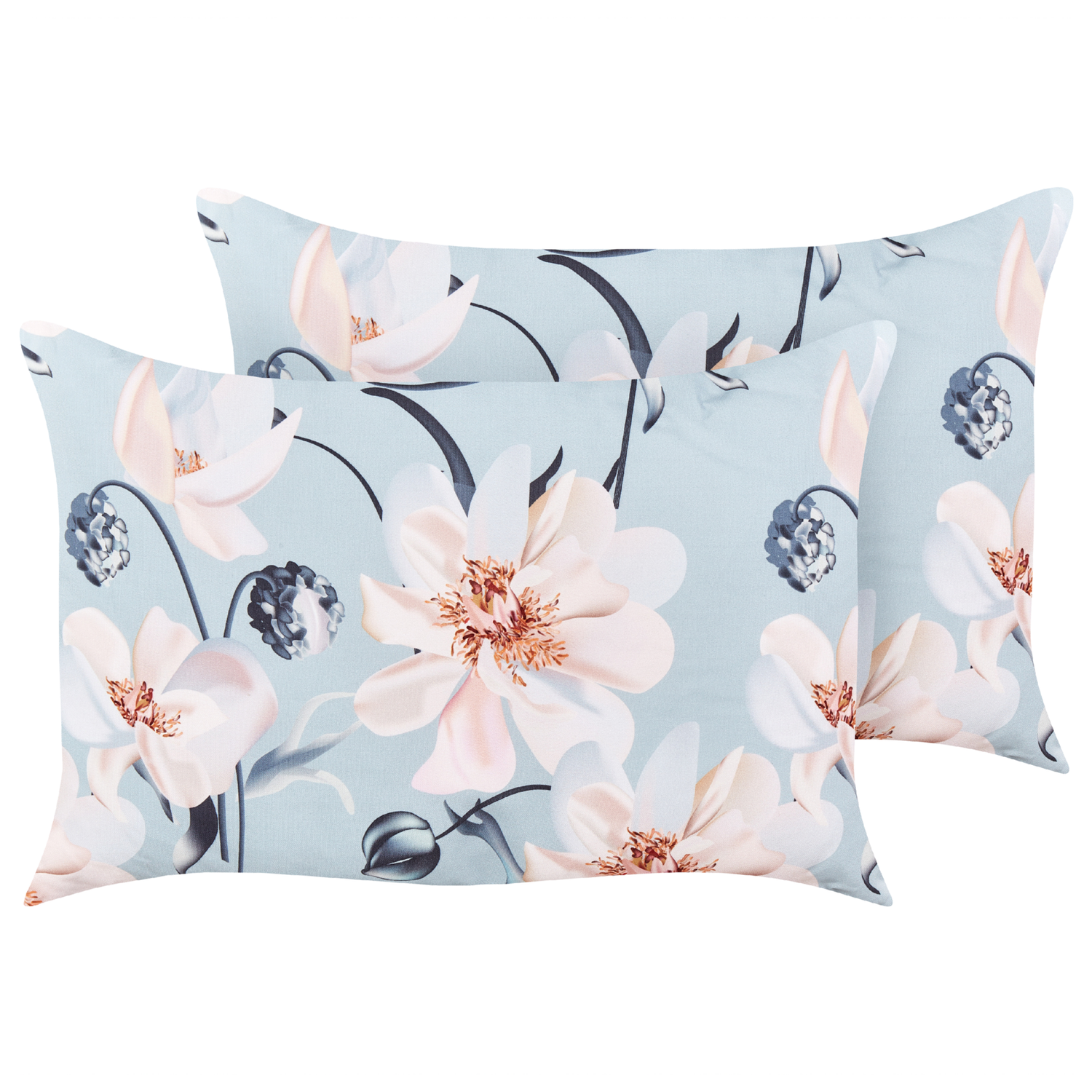 Beliani-APRICALE-Tuinkussen set van 2-Lichtblauw-40 x 60 cm-Polyester