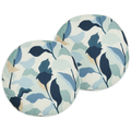 Beliani-VEGLINO-Tuinkussen set van 2-Donkerblauw- 40 cm-Polyester