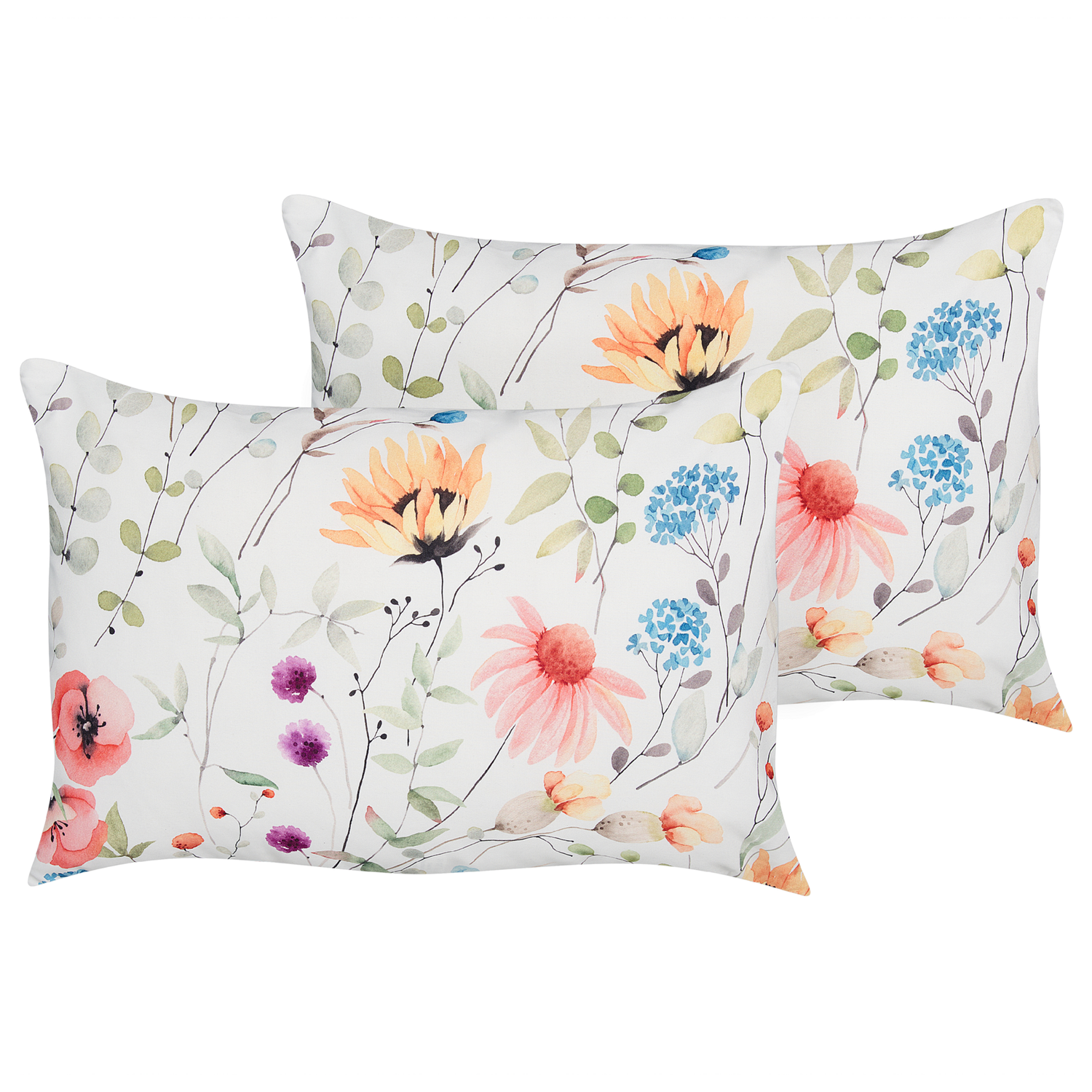 Beliani-MONESI-Tuinkussen set van 2-Meerkleurig-40 x 60 cm-Polyester