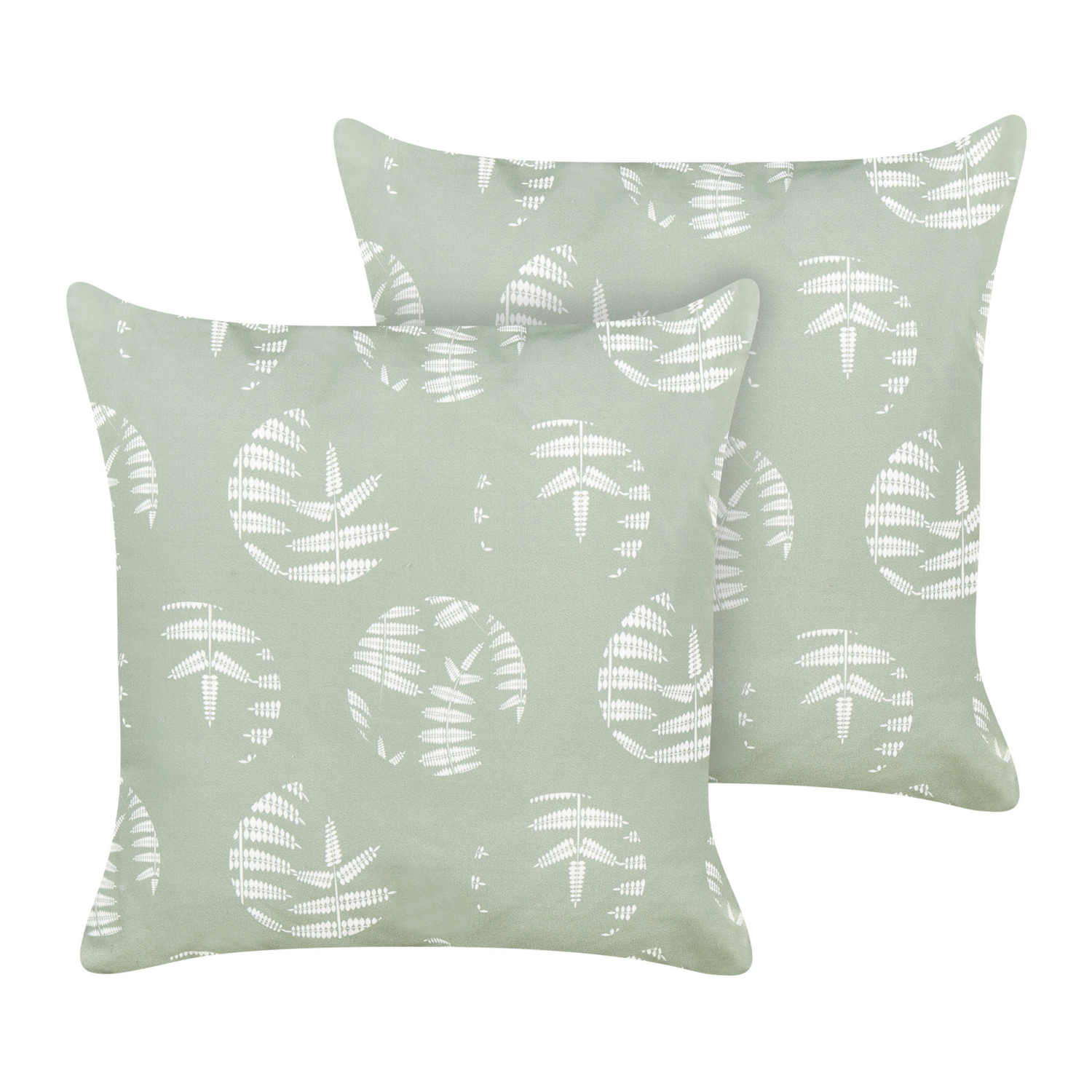 Beliani-ALASSIO-Tuinkussen set van 2-Olijfgroen-45 x 45 cm-Polyester