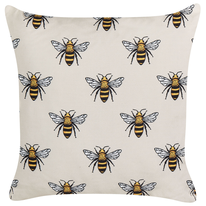 Beliani-CANNETO-Tuinkussen set van 2-Beige-45 x 45 cm-Polyester