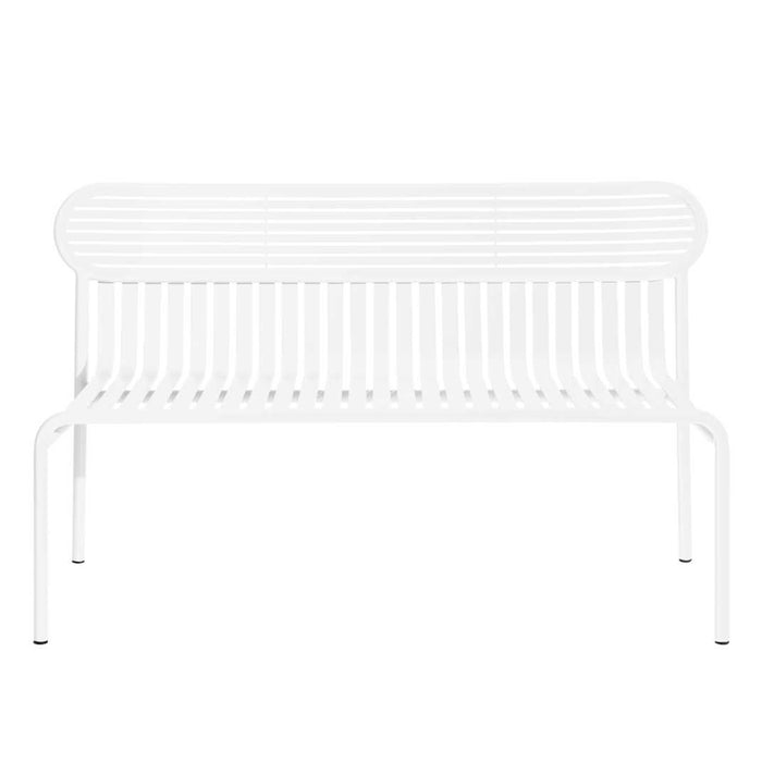Week-end tuinbank met rugleuning wit