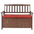 Beliani - SOVANA - Tuinbank - Donkerhout|Rood - Acaciahout
