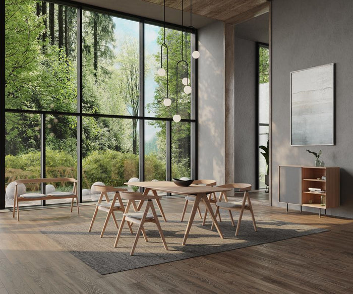 Ava bank Charcoal gelakt eiken, Main Line Flax Temple