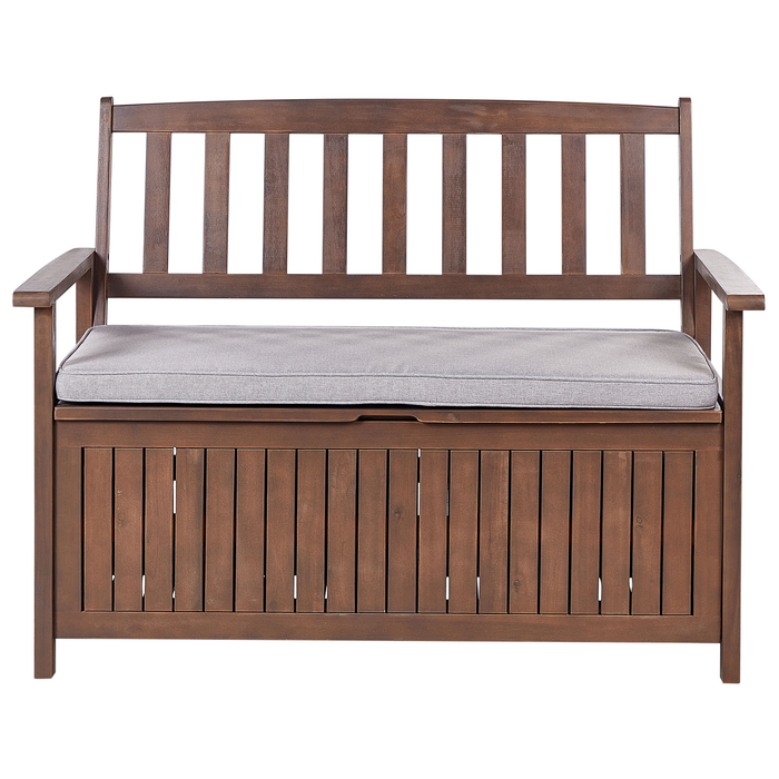 Beliani - SOVANA - Tuinbank - Donkerhout|Grijs - Acaciahout