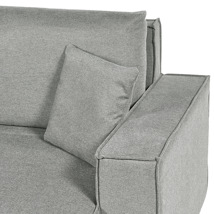 Beliani-KARILA-Hoekbank met opbergruimte-Grijs-Linkszijdig-Polyester