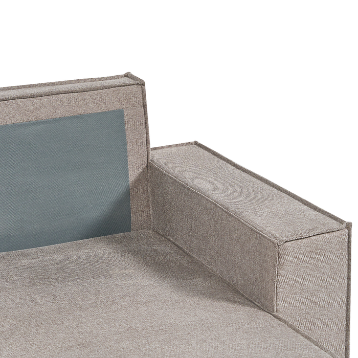 Beliani-KARILA-Hoekbank met opbergruimte-Taupe-Linkszijdig-Polyester