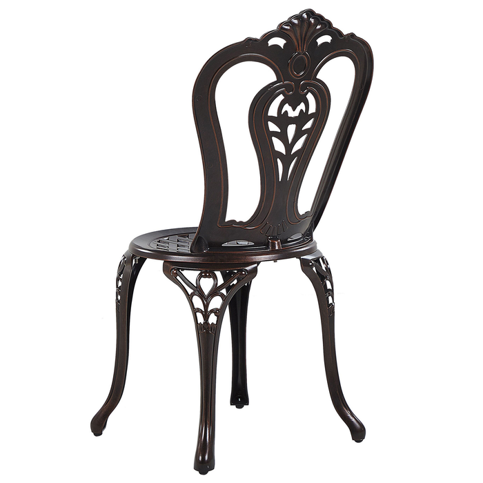 Beliani - BOVINO - Tuinstoel set van 2 - Bruin - Aluminium