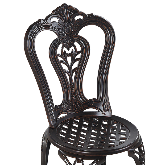 Beliani - BOVINO - Tuinstoel set van 2 - Bruin - Aluminium