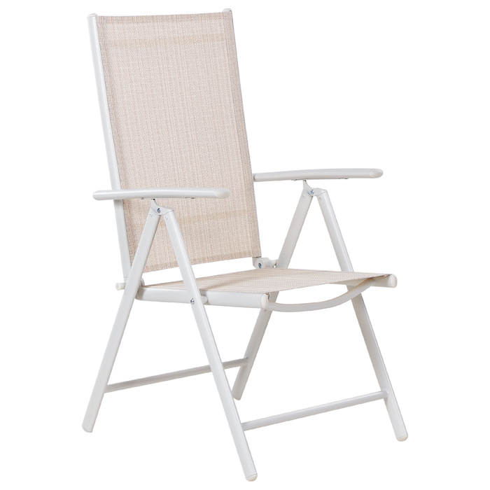 Beliani - CATANIA - Tuinstoel set van 6 - Beige - Aluminium