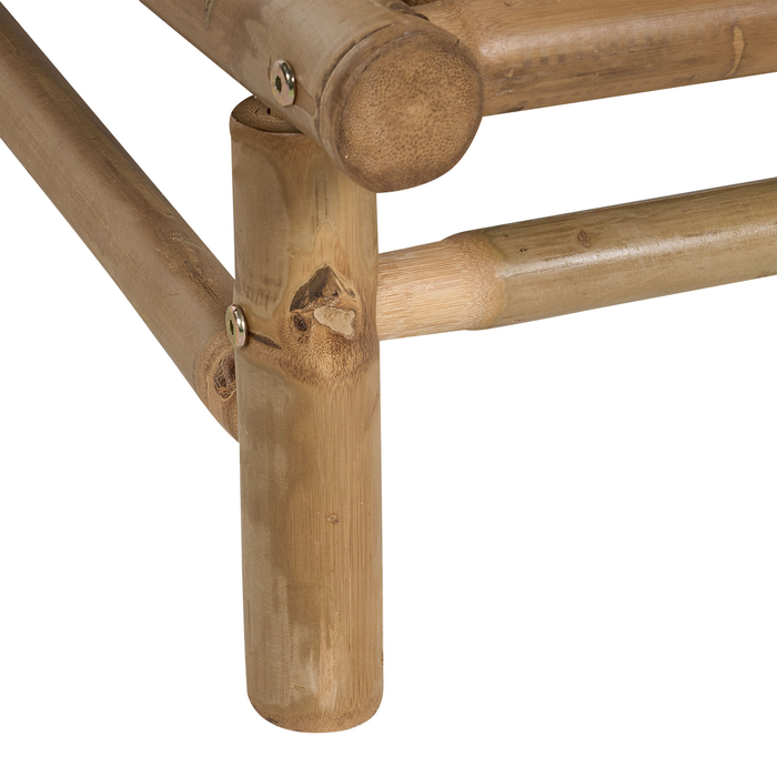 Beliani - TODI - Fauteuil - Lichthout|Wit - Bamboe