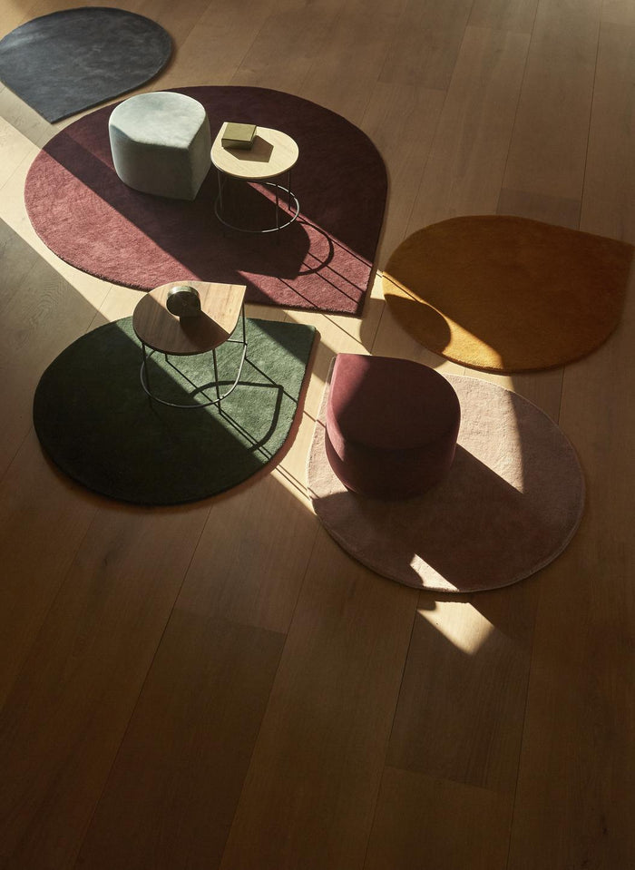 Stilla vloerkleed 160x130 bordeaux