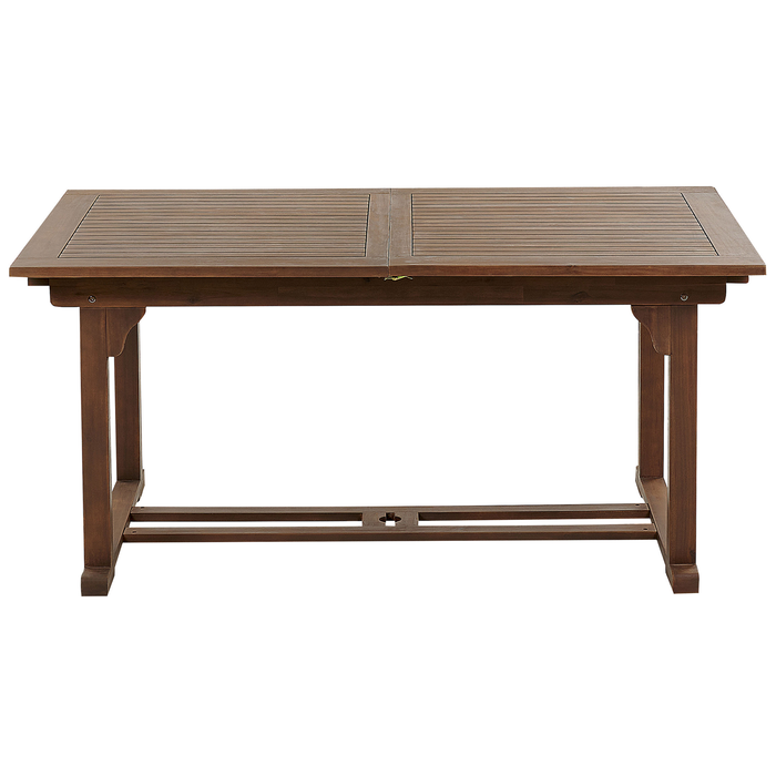 Beliani-AMANTEA-Tuintafel-Donkere houtkleur-90x160|220 cm-Acaciahout