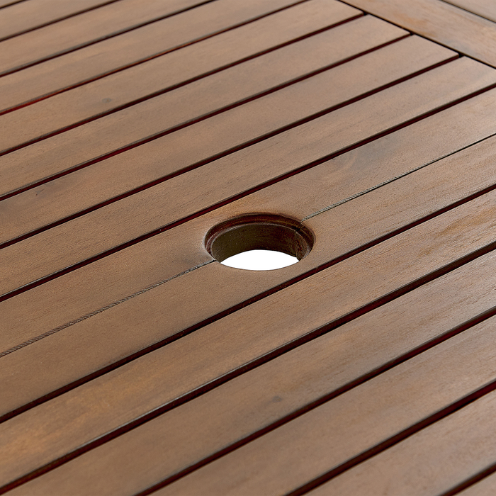 Beliani-AMANTEA-Tuintafel-Donkere houtkleur-90x160|220 cm-Acaciahout