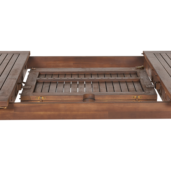 Beliani-CESANA -Tuintafel-Donkerhout-100 x 180|240 cm-Acaciahout