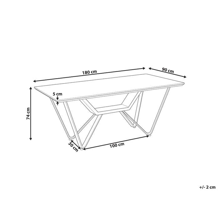 Beliani - BANDURA - Eettafel - Lichtgrijs - MDF