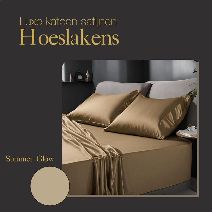 Ten Cate Premium Katoensatijnen Hoeslaken 160x200 - Summer Glow