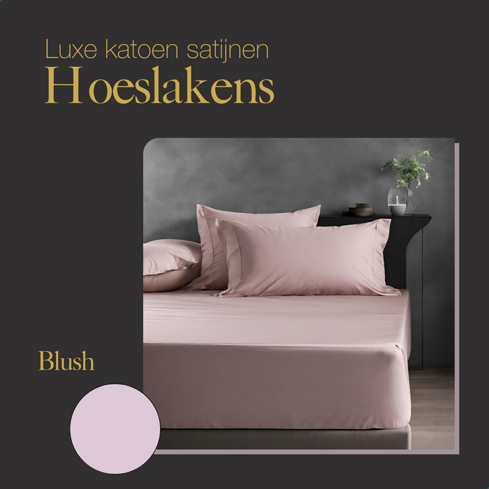 Ten Cate Premium Katoensatijnen Hoeslaken 180x200 - Blush