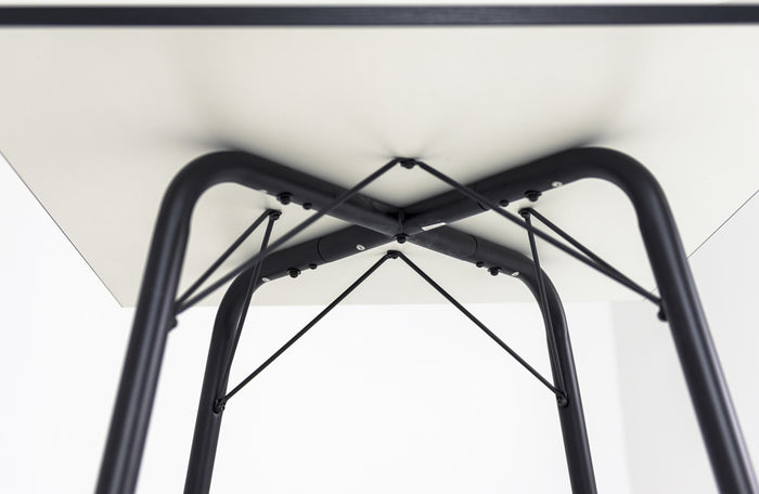 Tenzo Vierkante Bartafel Dine L80 X B80 X H105 Cm - Wit Melamine