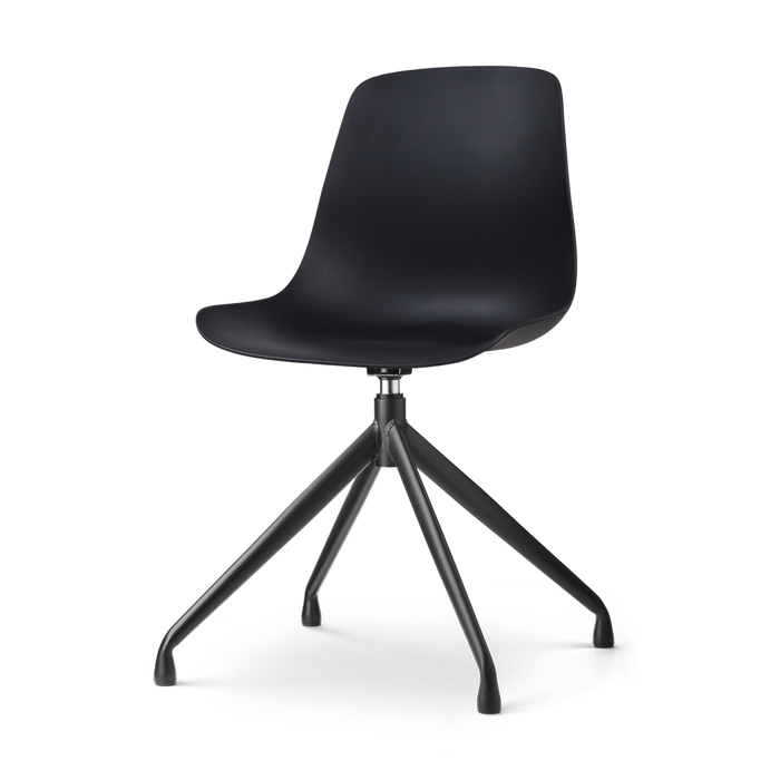 Nolon Nola-Pip Eetkamerstoel Zwart - Draaibaar - Zwart Onderstel