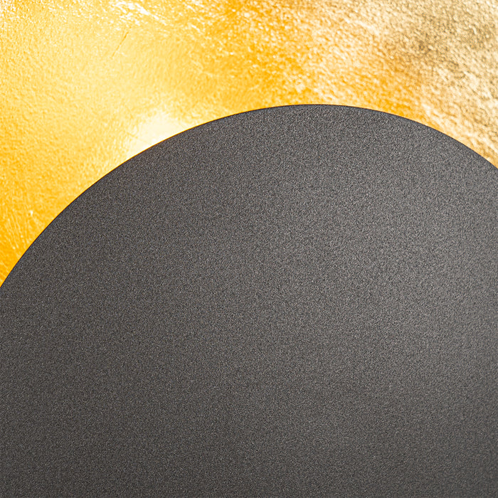 QAZQA Art Deco wandlamp zwart met goud - Emilienne