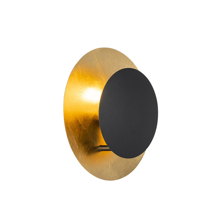 QAZQA Art Deco wandlamp zwart met goud - Emilienne