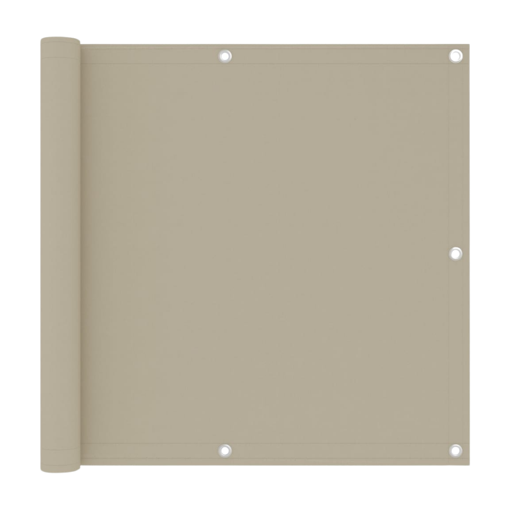 HIXA Balkonscherm Balkondoek Zonnescherm Winddicht 445x76 cm Zandkl...