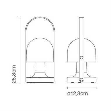 Marset FollowMe tafellamp LED oplaadbaar terracotta