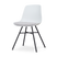 Nolon Noa-Liv Eetkamerstoel Wit - Lichtgrijs Kussen - Zwart Onderstel