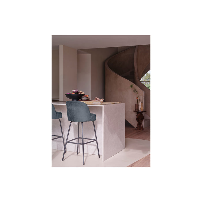 WOOOD Vogue Barkruk H 103 cm - Polyester - Teal