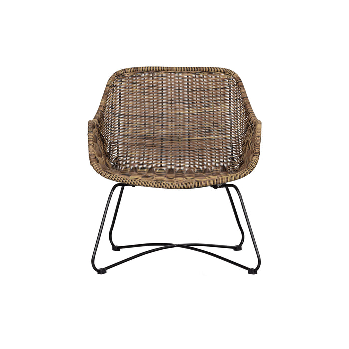 WOOOD Fauteuil Frankie - Rattan - Bruin Melange - 72x65x57