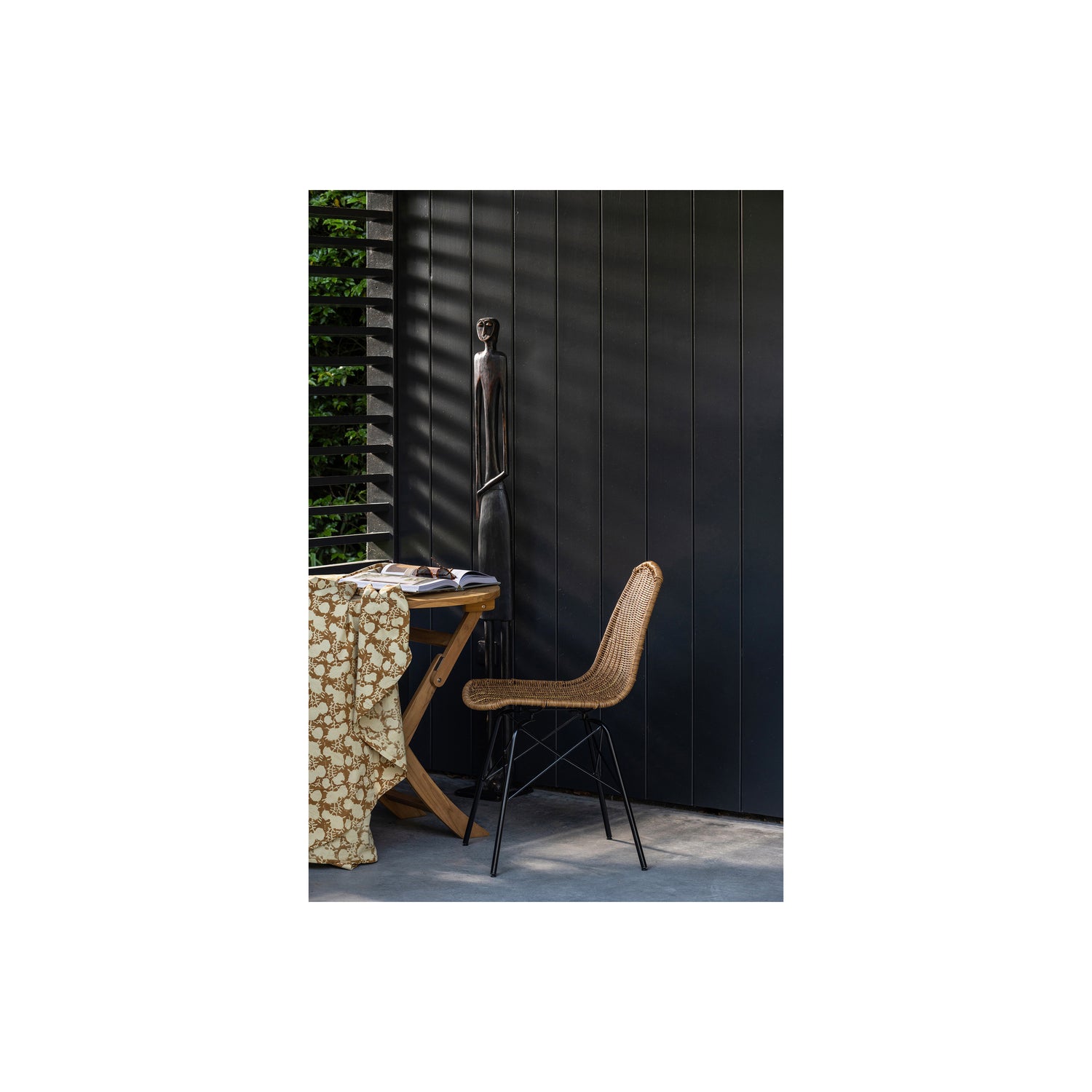 WOOOD Foliage Rond Tafelkleed - Katoen - Bruin - Ø 180x1