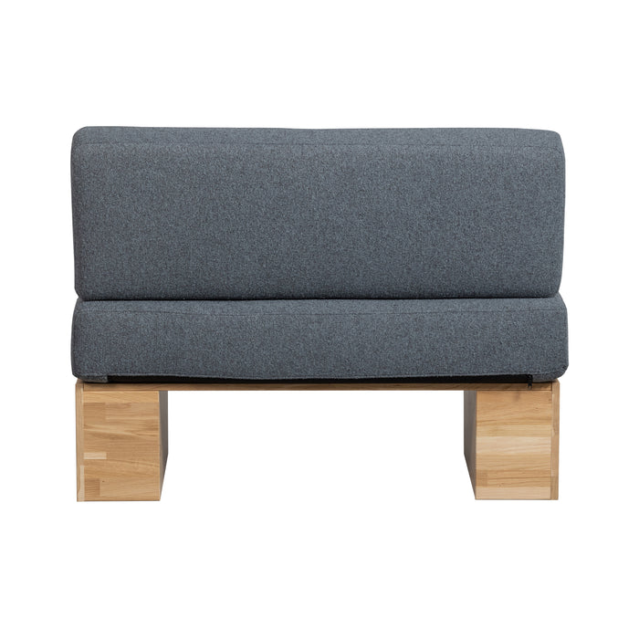 vtwonen Muurbankje incl. Kussens - Eiken - Naturel|Demin - 84x110x67