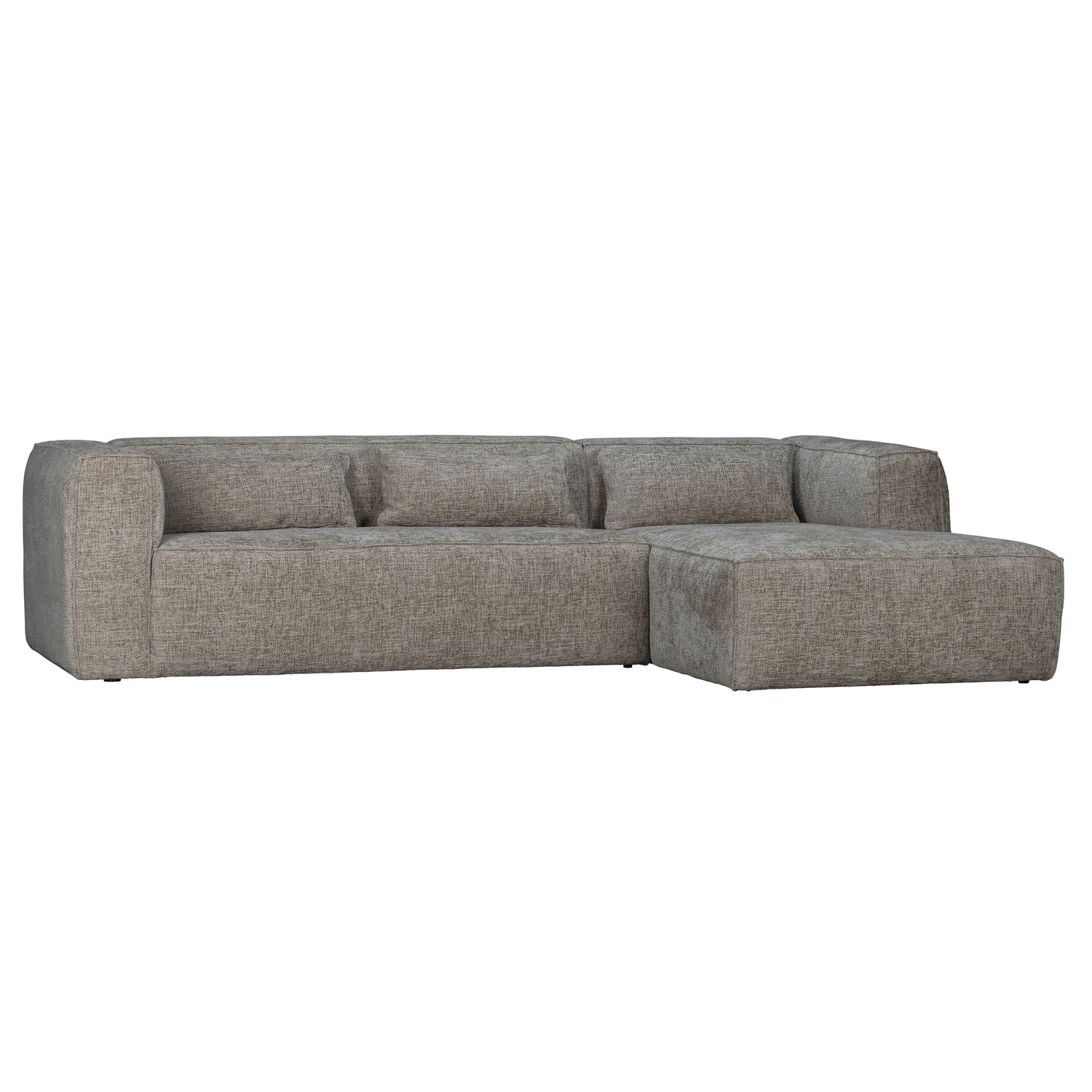 WOOOD Bean Hoekbank met Chaise Longue Rechts - Melange - Travertin