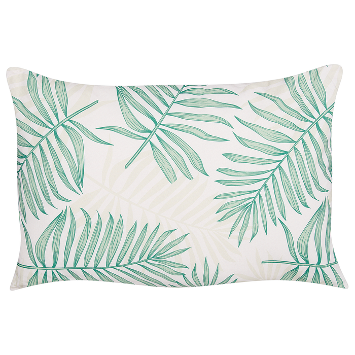 Beliani-POGGIO-Tuinkussen set van 2-Beige| Groen-40 x 60 cm-Polyester