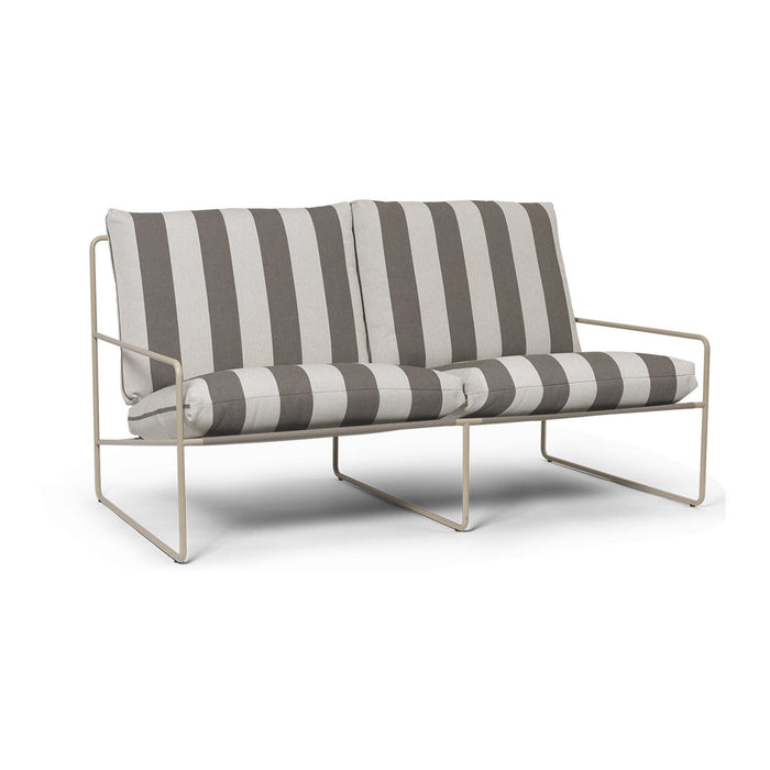 Ferm Living Desert 2-zitsbank - Cashmere - Chocolate / Off-White