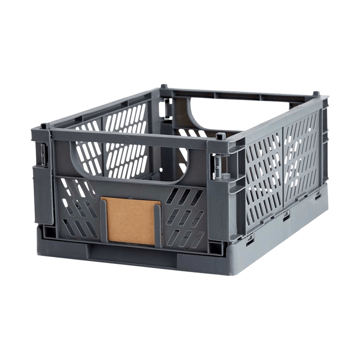 Lisomme Luuk opvouwbaar krat grijs - 25 x 24,5 cm