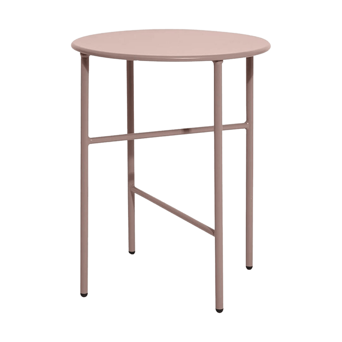 Lisomme Mila metalen tuin bijzettafel roze - Ø 40 cm