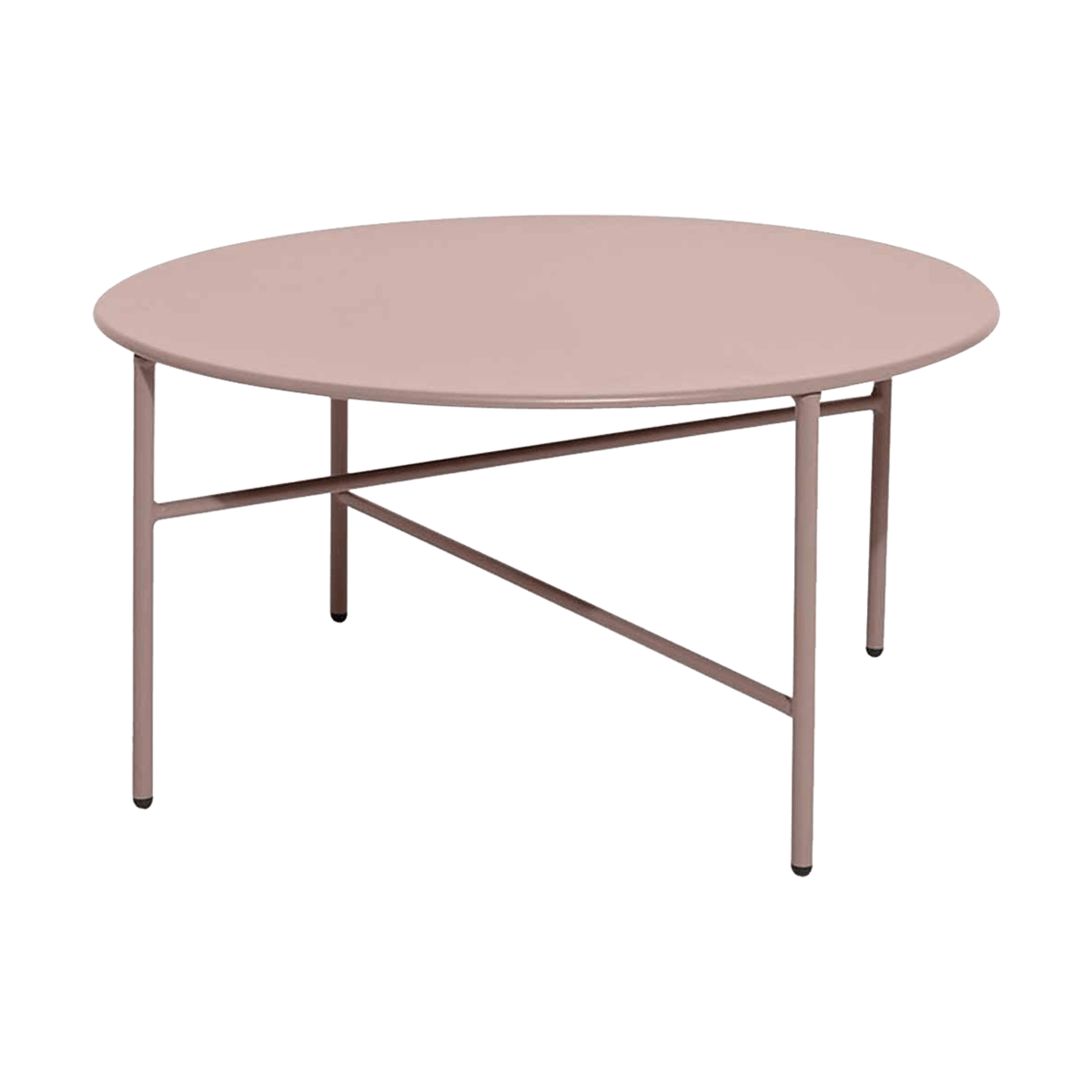 Lisomme Mila metalen tuin bijzettafel roze - Ø 70 cm